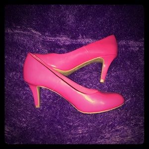 Hot pink comfort plus heels